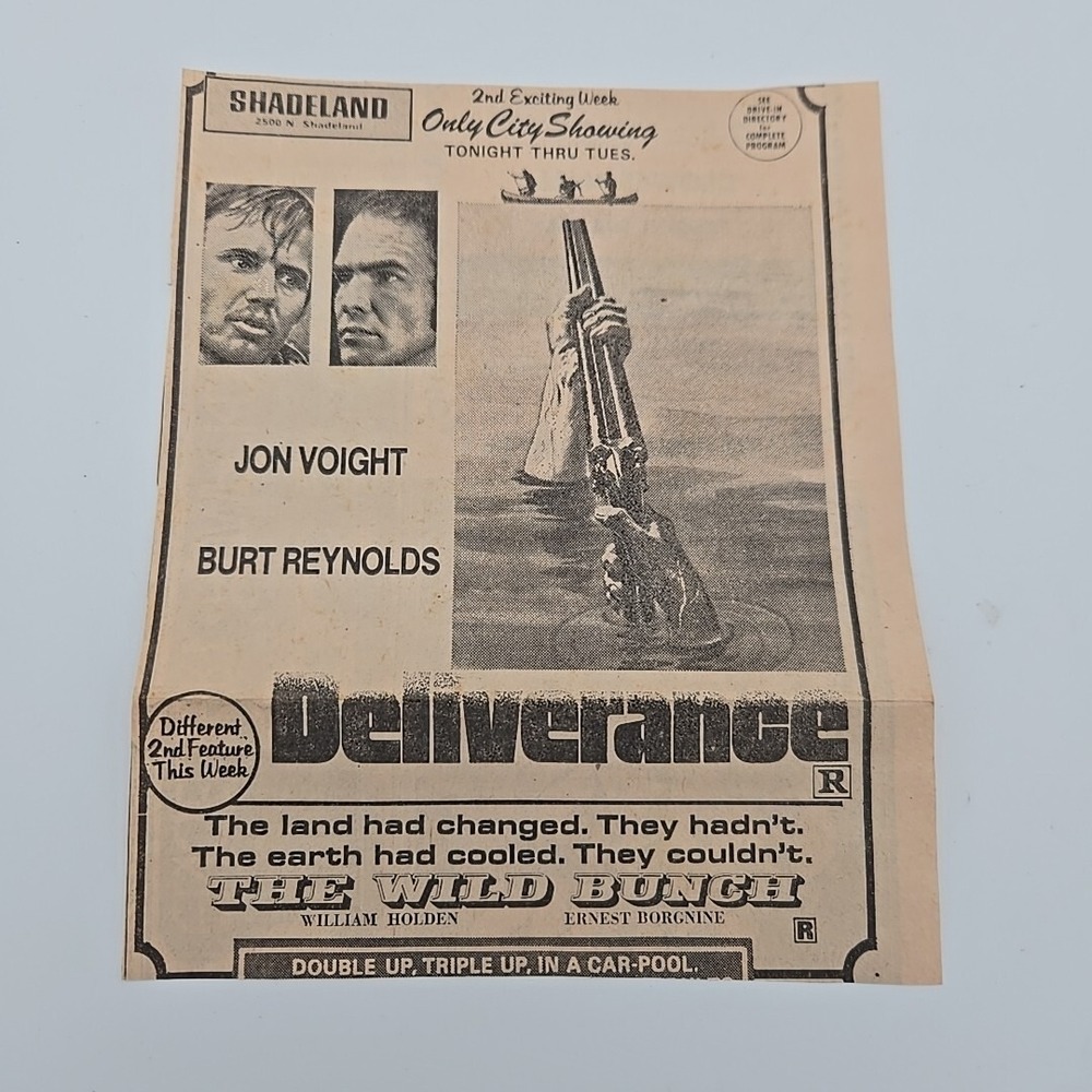 Deliverance 1973‎ Movie Print Ad